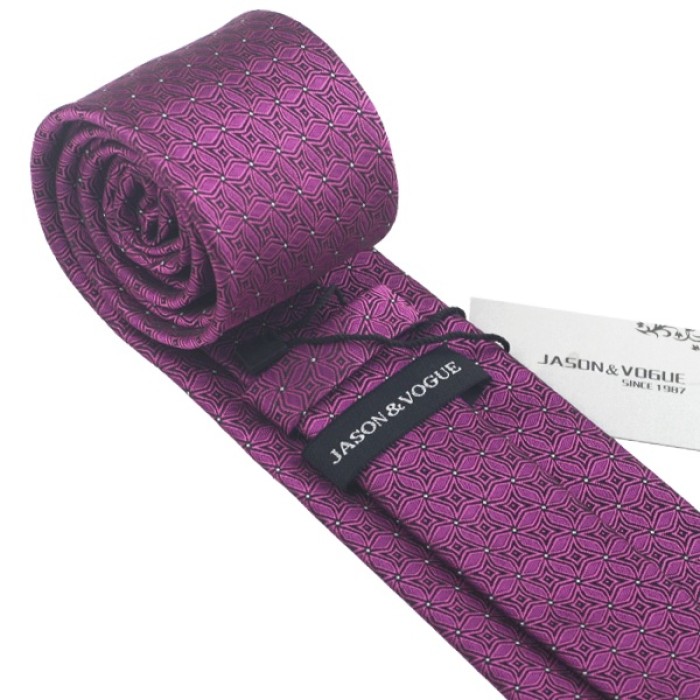 Подарункова краватка фуксія з візерунком