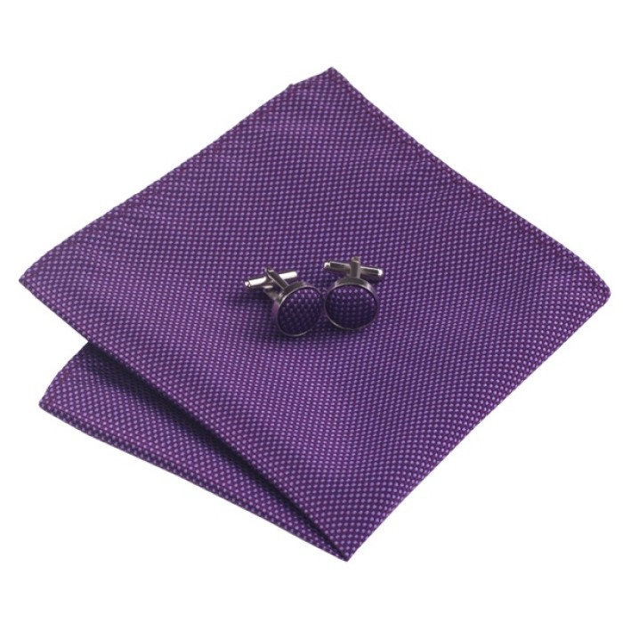 Галстук подарочный в фиолетово-сиреневый квадратик