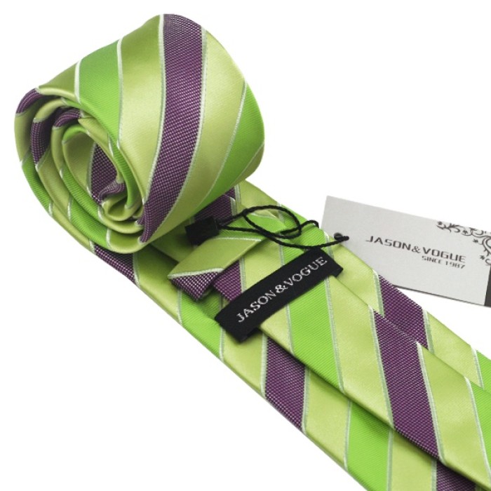 Подарункова краватка салатова в смугу