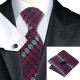 Подарочный галстук красный с белым в узорах