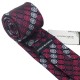 Подарочный галстук красный с белым в узорах