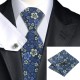 Подарункова краватка синя з квітами