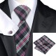 Подарункова краватка в модну клітинку з рожевим