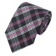 Подарочный галстук в модную клетку с розовым