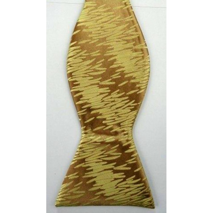 Краватка-метелик коричнева з візерунком