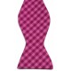 Розовая галстук-бабочка в клетку с платком