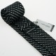 Подарункова краватка чорна в білий квадратик