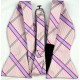 Рожевий метелик-краватка в клітинку з платком