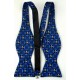 Метелик-краватка синій у візерунки з платком