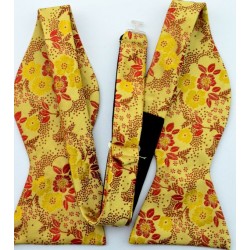 Золотиста краватка-метелик 02 з платком