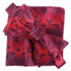 Червона краватка-метелик з оригінальним узором +платок