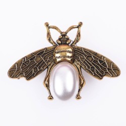 Винтажная брошь в виде пчелы из бронзы в художественном стиле