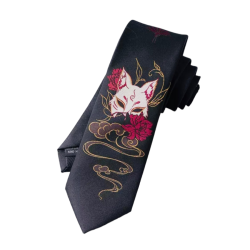 Краватка з анімалістичним принтом чорна