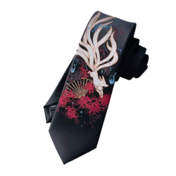 Краватка аніме з лисицею чорного кольору