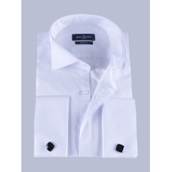 Классическая мужская рубашка белая под бабочку с запонками 210
