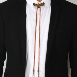 Орел - галстук боло (галстук шнурок боло) - медного цвета