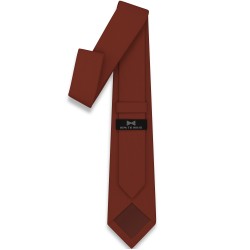 Краватка теракотова вузька матова в трьох розмірах 