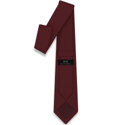 Краватка темно-червона вузька матова в трьох розмірах 