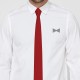 Краватка червона вузька матова в трьох розмірах 