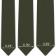 Краватка лісова зелена вузька матова в трьох розмірах 