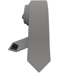 Краватка туманно-сіра вузька матова в трьох розмірах 