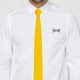Краватка жовта вузька матова в трьох розмірах 