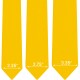 Краватка жовта вузька матова в трьох розмірах 