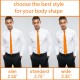 Краватка помаранчева вузька матова в трьох розмірах 