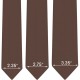 Краватка трюфельно-коричнева вузька матова в трьох розмірах 