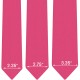 Галстук ярко-розовый узкий матовый в трех размерах