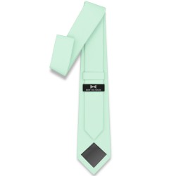 Краватка м'ятна вузька матова в трьох розмірах 