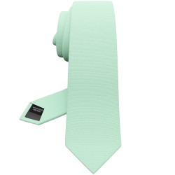 Краватка м'ятна вузька матова в трьох розмірах 