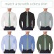 Краватка шавлієво-зелена вузька матова в трьох розмірах 