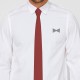 Краватка винно-червона вузька матова в трьох розмірах 