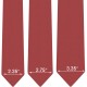 Краватка винно-червона вузька матова в трьох розмірах 