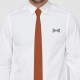 Краватка кольору обпаленої цегли вузька матова в трьох розмірах 