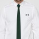 Краватка ізумрудна зелена вузька матова в трьох розмірах 
