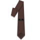 Краватка  коричнева вузька матова в трьох розмірах 