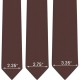 Галстук коричневый узкий матовый в трех размерах