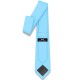 Краватка небесно-блакитна матова в трьох розмірах 