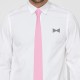 Краватка рожева матова в трьох розмірах 