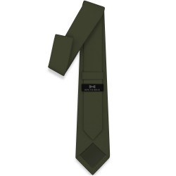 Краватка спаржева вузька матова в трьох розмірах 