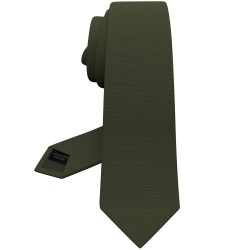 Краватка спаржева вузька матова в трьох розмірах 