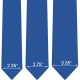 Галстук синий узкий матовый в трех размерах