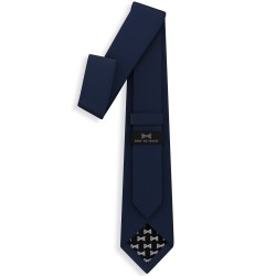 Краватка темно-синя оксфорд в трьох розмірах 