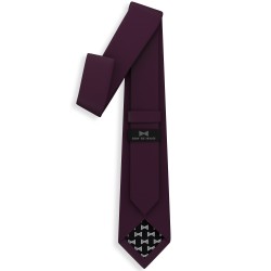 Краватка вишнева оксфорд в трьох розмірах 