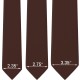 Краватка коричнева оксфорд в трьох розмірах 