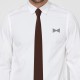 Краватка коричнева оксфорд в трьох розмірах 