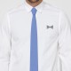Краватка блакитна оксфорд в трьох розмірах 