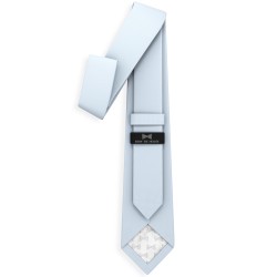 Краватка пастельно-блакитна оксфорд в трьох розмірах 